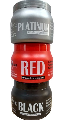 Matizador Platinum Ação Rápida 500ml + Red + Black Mairibel