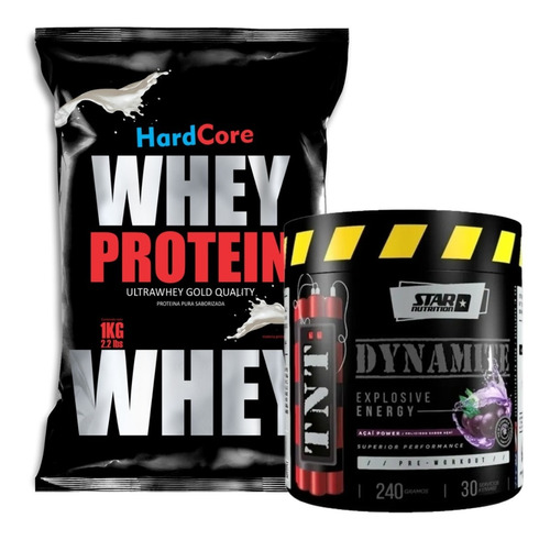 Tnt Dynamite Star Nutrition 240 + Hardcore Whey 1kg Proteína