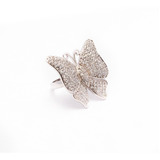 Anillo De Plata 925 Con Forma De Mariposa Con Zirconias 