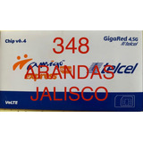 Chip Telcel, 348 Arandas Jalisco, Activo Y Con Saldo.