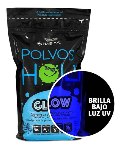 Maxibolsa Polvos Holi 650 G Gender Reveal Rosa O Azul Color Azul Fluorescente