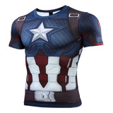 Capitán América Cos Traje Marvel Playera Manga Larga