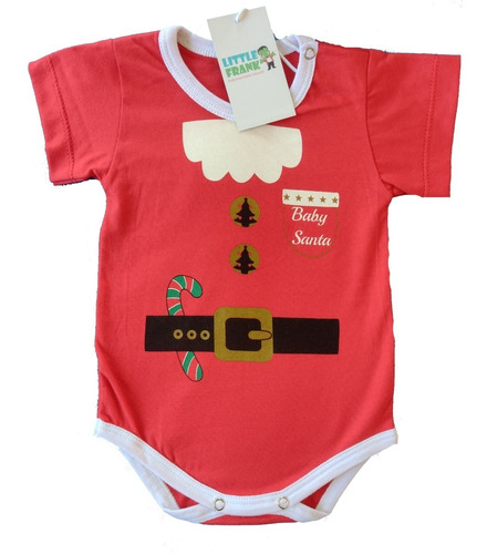 Body Bebe Nena Varon Papa Noel Navidad Santa Manga Corta