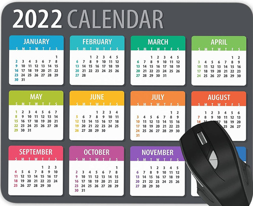 Alfombrilla De Raton 2021 Con Diseño De Calendario Para Vi