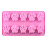 Molde Patitas De Perro Silicona Chocolate Moldes Para Chocolates Moldes De Silicona Reposteria Pasteleriacl Color Rosa