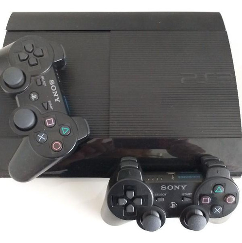 Sony Playstation 3 Super Slim + 2 Controles  + 28 Jogos 