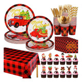 Kit Fiesta Navideña Plato Vaso Mantel Para 50 461pz Cupcake