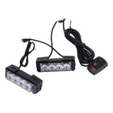 Barra De Luces Estroboscópicas De 24 W, 12 V, 8 Led, Adverte