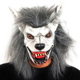 Máscara De Látex Lobo Blanco Disfraz Halloween Upd Egresados