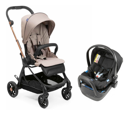 Cochecito De Paseo Chicco One4ever Desert Taupe Con Chasis Color Negro