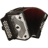 Hohner Pantera G C F  Fila Acordeon Diatonico Negro