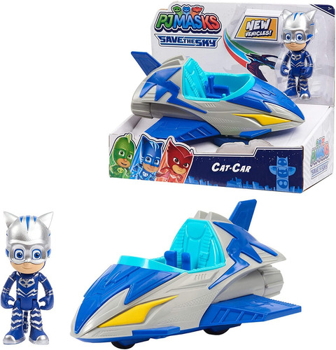 Pj Masks Turbo Blast Vehículo Personaje Catboy Gekko Owlette