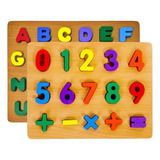 Brinquedo Didático Montessori Educativo Letras E Números