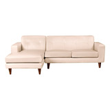 Sofa Chaiselong Izq Salerno Pu Beige