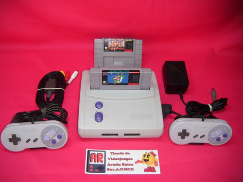 Consola Super Nintendo Jr Con 2 Controles Y Mario World 