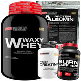 Whey Protein Concentrado2kg + Pré Treino +albumina +creatina