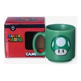 Caneca Super Mario Mini Caneca Cogumelo Do Mario Verde