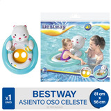 Inflable Bestway Asiento Oso Celeste Pileta - 01mercado