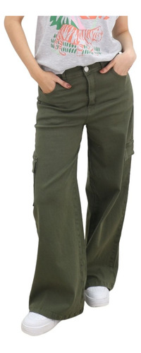 Pantalon Cargo Elastizado Mujer