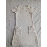 Vestido Blanco Para Niña Baby Gap, Talla 4t Usado. 
