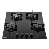 Fogão Cooktop Gás Franke Glass Fhg 604 4g Fc Vidro Preto 127v/220v