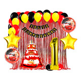 Globo Kit Cars Happy Birthday Cumpleaños Decoración