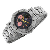 Reloj Montreal Hombre Ml1470 Malla De Acero Aro Giratorio