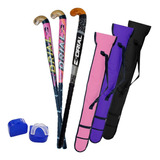Kit Combo Palo Hockey Inicial + Bolso Hockey Simple + Bucal 