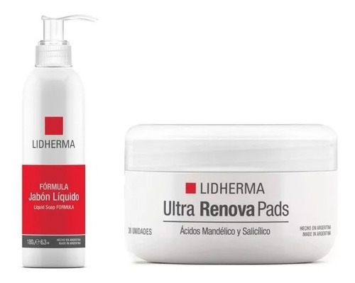 Ultra Renova Pads  Salicílico + Jabón Líquido Lidherma 