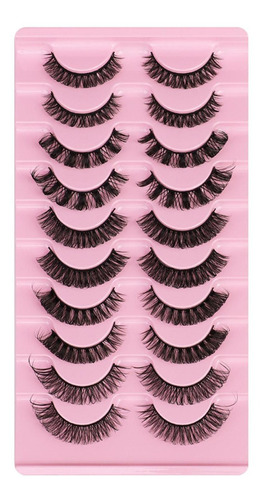 10 Pares De Pestañas Rusas Dd Curl Curly Eye Lashes