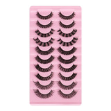 10 Pares De Pestañas Rusas Dd Curl Curly Eye Lashes