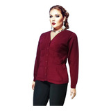 Blusa Casaco Fem Plus Size C/bolso Lã Tricot De Frio 412