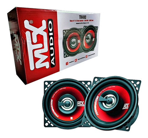 Bocinas 4 Pulgadas Mtx Audio Tr40c 180 Watts Max 45w Rms Color Negro