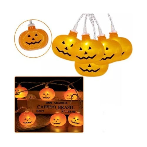 Guirnalda Con Luces 10 Uds Forma Calabaza / Halloween