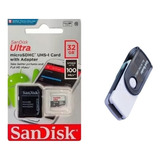 Cartão Memória Sandisk Ultra 32gb Classe 10 + Leitor Usb