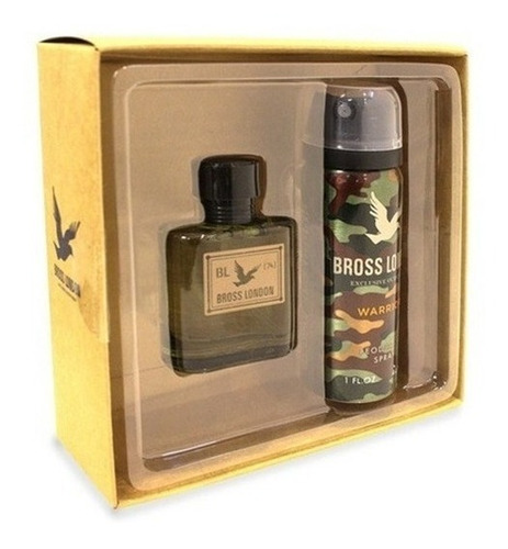 Perfume Bross London Warrior Men Edt + Desodorante Verde