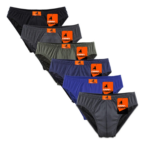 6 Pack Trusa Bikini Hombre Algodón - Likra Cómodo Seguro