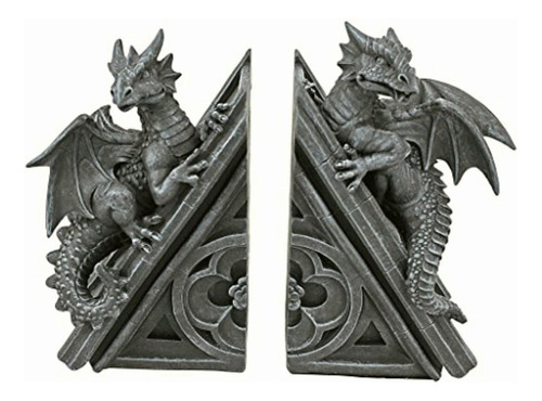 Design Toscano Sujetalibros De Escultura De Dragones De