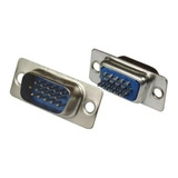 1 Conector Db-15  Vga Macho + 1 Femea + Capa 