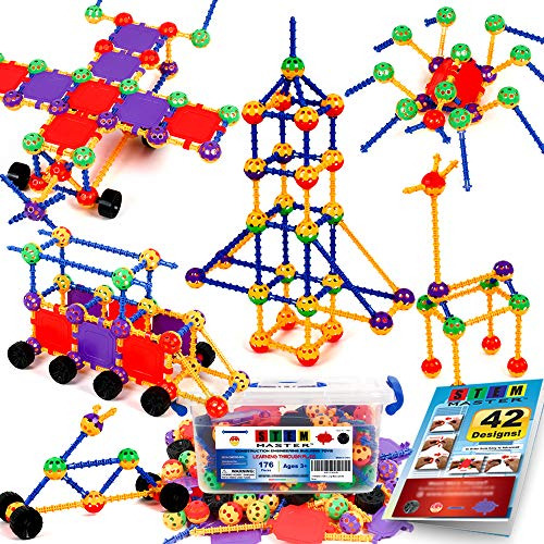 Stem Master - Juego De 176 Piezas Para Ninos Y Ninas De 3 4