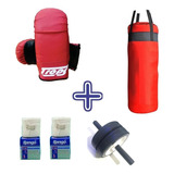 Combo Box : Bolsa + Guantin + Doble Rueda + Vendas Boxeo Fit