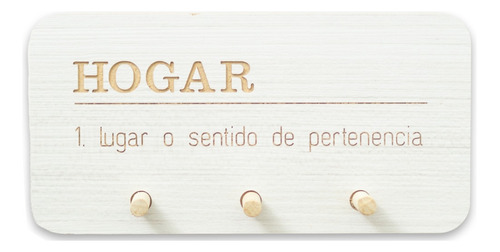 Portallave De Madera - #01 Hogar - 20 X 10 Cm