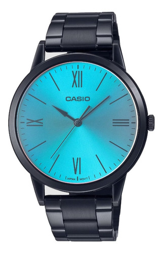 Reloj Casio Mtp E600b 2b Acero Pavonado Caratula Tornasol