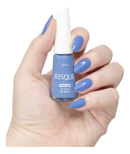 Esmalte Listrado Com Cor Cremosa, Sem Tons De Azul Cremoso