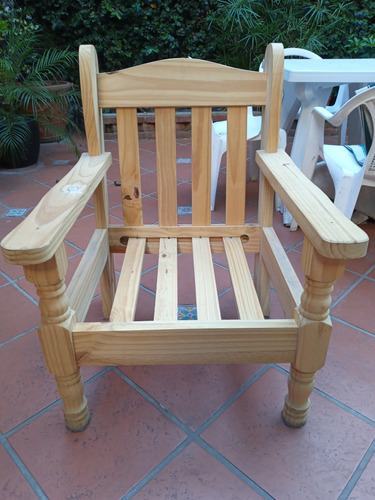 Sillon 1 Cuerpo Madera De Pino 