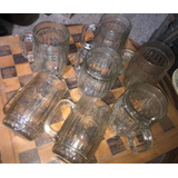 Antiguos Vasos De Cerveza Jarras Choperas  1/4 Litro Vintage