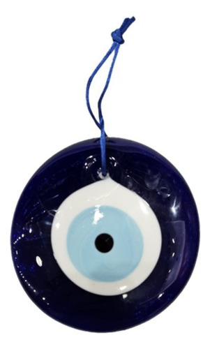 Colgante Ojo Turco Azul Vidrio 12cm Aprox Monte Kurama