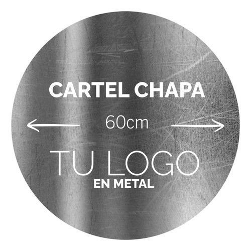 Cartel Chapa Calada De 60cm Logo Personalizado