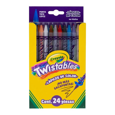 Pack X24 Lápices De Color Crayola Twistables Punta Lápiz