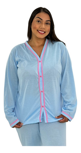 Pijama Americano Luxo Inverno Plus Size Conforto Blogueira